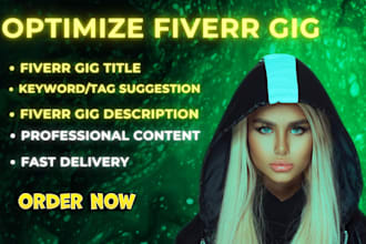 optimize your fiverr gig content and description