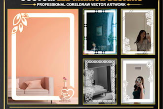 design custom led mirror vector art, laser cut, and cnc patterns