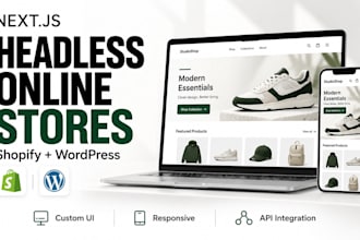 build a nextjs app for headless shopify or wordpress store