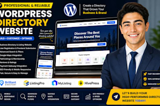 wordpress directory website brilliant directory listingpro, mylisting, hivepress
