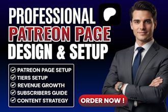 do professional patreon page setup and setup your patreon page