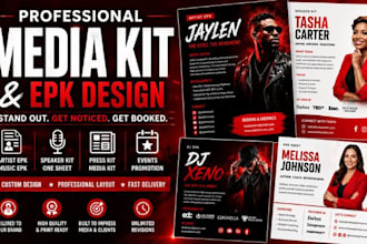 design press kit, media kit, epk, one sheet lead magnet for artists, influencer
