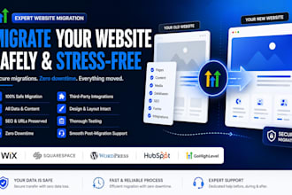 migrate wix, squarespace, wordpress, hubspot or gohighlevel websites and funnels