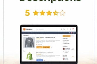 write product descriptions for amazon, shopify and etsy