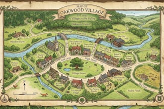 create custom village maps with roads, plots and landmarks