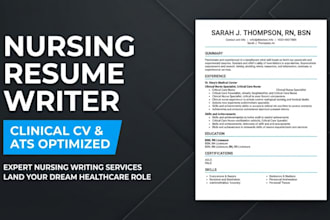 write an ats nursing resume for medical and healthcare roles