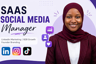do saas social media manager, linkedin marketing, b2b founder branding