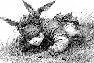 create pen and ink illustration