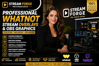 design professional whatnot stream overlays and obs graphics
