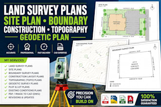land survey plans site plan boundary construction, topography geodetic plan