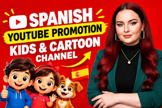 do spanish youtube promotion, kid video marketing, cartoon channel monetization