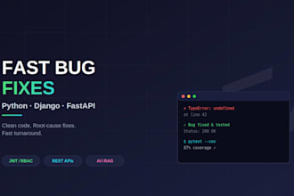 fix bugs and debug your python or django application
