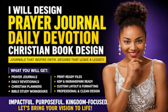 create prayer journal, daily devotion, christian book design