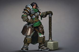 create custom 3d character modeling, stylized character, game character