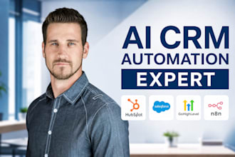 build ai CRM automation in clay gohighlevel hubspot salesforce zapier n8n