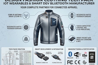 design fashion clothing tech pack iot wearables smart dev bluetooth manufacturer