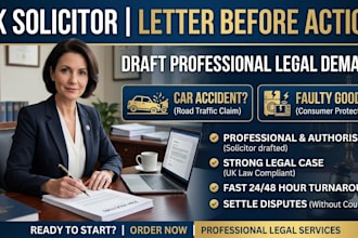 draft letter before action car accident faulty goods as uk solicitor