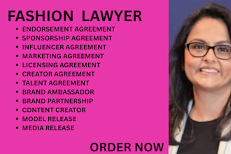 be your ny, ca, florida fashion lawyer for influencer and endorsement agreements