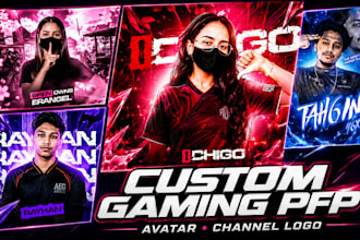 design a custom gaming profile picture and esports avatar logo