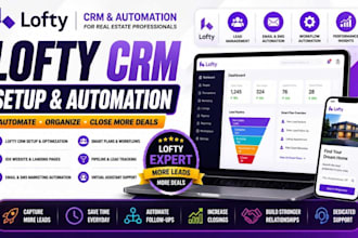 set up lofty CRM lofty website lofty automation lofty landing page lofty va loft
