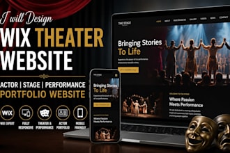 design wix theater website actor stage performance portfolio website