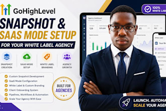 create gohighlevel snapshot and saas mode setup for your white label agency