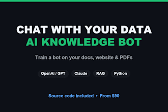 build an ai chatbot trained on your data, docs and website