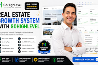 setup gohighlevel real estate website and ghl brokers funnel crm automation