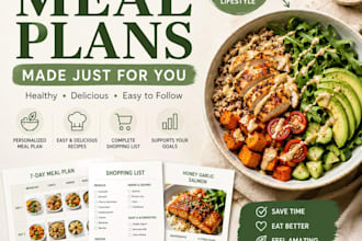 create a personalized healthy meal plan with easy delicious recipes