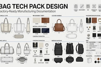 design bag tech pack tote bag handbag duffle backpack for manufacturing
