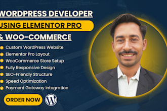 design wordpress website with elementor pro and woocommerce, wordpress de