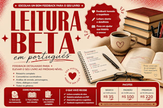 professionally beta read your book in portuguese