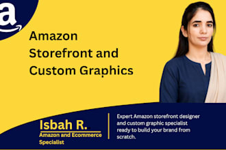 design a premium amazon storefront with custom graphics