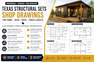 deliver texas structural sets shop drawings tiny home deck patio porch layouts
