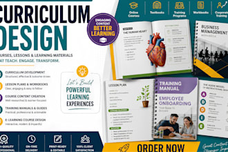 design your curriculum, lesson plans or online course content