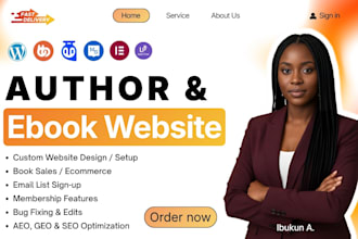 design author website, book author website, ebook website, author landing page