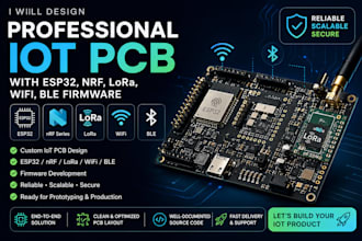 design professional iot pcb with esp32 nrf lora wifi ble firmware