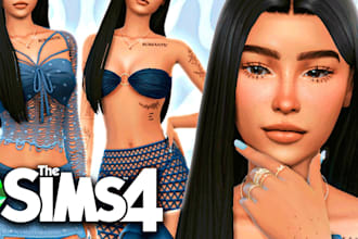 create unique custom sims for sim 4 unique sims, and design cc mods, the sim