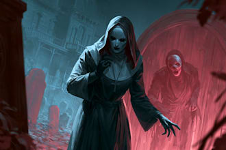 draw horror character illustration