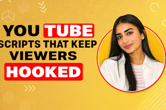 be your youtube video script writer, script writing for faceless videos