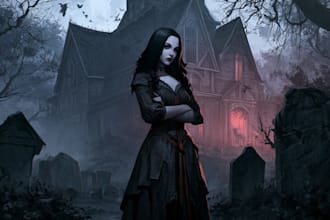 draw horror character design illustration