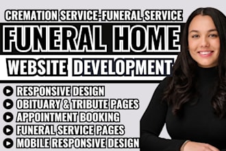funeral home website, memorial website cremation service website funeral service