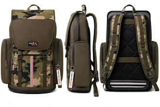 design a custom backpack with tech pack and manufacturing specs
