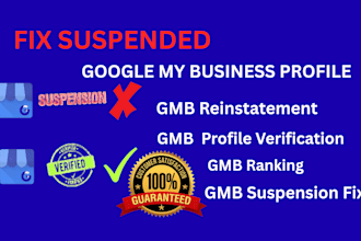 fix and reinstate suspended google my business, do gmb profile verification