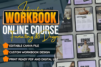 design and format interactive workbook, ebook for print PDF