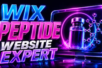 design wix peptide website for research peptide stores peptide ecommerce stores
