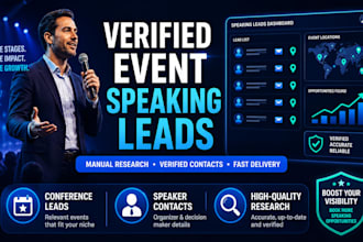 find verified event speaking leads for coaches, founders and experts