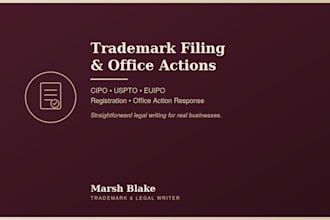 handle office action response, trademark registration, cipo, uspto, euipo