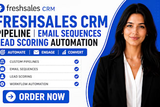setup freshsales crm pipeline email sequences lead scoring automation