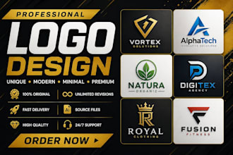a professional modern minimalist logo for your business